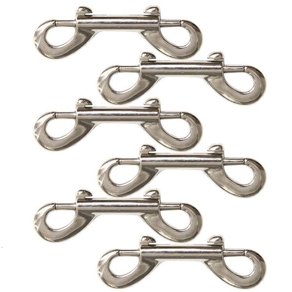 Karabiner 6 Stück Metall-Doppelend-Federclip-Haken, Schnellverbindungs-Karabiner, drehbarer Augenbolzen, Schnapp-Tauchschnalle, Zubehör, Tauchausrüstung 231021