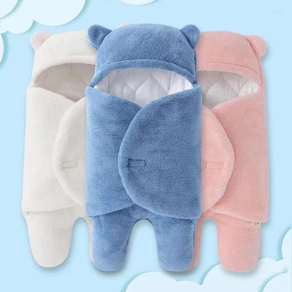 Cobertores estilo inverno bebês sacos de dormir nascido bebê casulo swaddle envoltório envelope 0-6 meses cobertor swaddling sleepsac