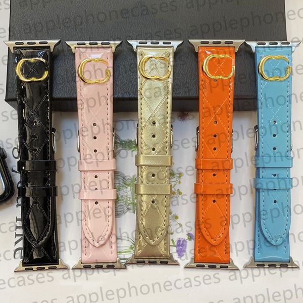 Für Apple Watch Band Designer Apple Watch Serie 8 9 4 5 6 7 Ultra Bänder 49mm 38mm 42mm 44mm 45mm iwatch Armband Leder Prägung Armband ap Watch Armband Smart Straps