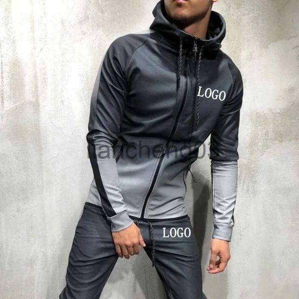 Conjuntos de treino masculino personalizado primavera outono venda quente hoodie + calças duas peças define casual treino masculino roupas esportivas 2022 nova roupa j231023