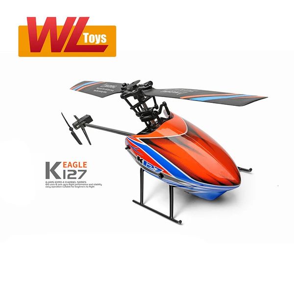 Aeronave elétrica RC Wltoys K127 RC Plane Drone 2.4GHz com GPS Helicóptero de controle remoto Custo efetivo brinquedo meninos presente profissional mini avião 231021