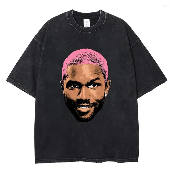 Erkek Tişörtleri Frank T-Shirt Erkekler büyük boy pamuk tank üstleri sarışın müzik tişörtleri hip hop sokak kıyafeti kolsuz yelek grafik giysileri