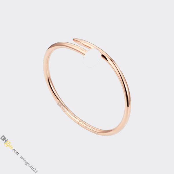 Nagelarmband-Schmuckdesigner für Frauen Designer-Armband Titanstahl-Armreifen Gold-plattiert nie verblasst nicht allegisches, roségoldarmes Armband;Geschäft/21417581