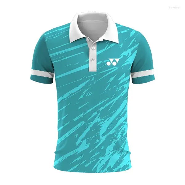 Polo da uomo Tennis da tavolo Polo stampata in 3D Colletto per la sera Maglietta da uomo Maglietta estiva Maglietta sportiva femminile Moda streetwear unisex