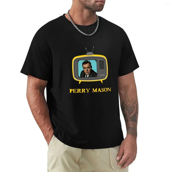 Polos masculinos perry mason tv advogado vintage camiseta roupas estéticas camisas de suor camisa impressão animal para meninos simples t homem