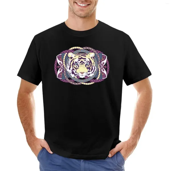 Polos masculinos Tiger T-Shirt em branco Camisetas para homens de algodão