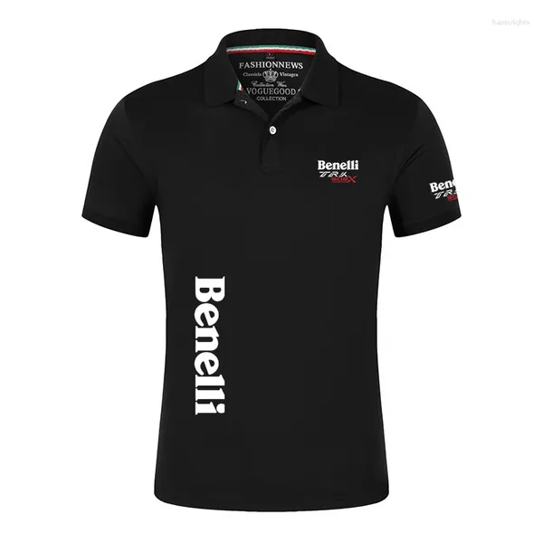 Polo da uomo Benelli TRK 502X Stampa Polo estiva Casual Maniche corte Tinta unita Maglietta Uomo Top classico T-shirt personalizzata da esterno