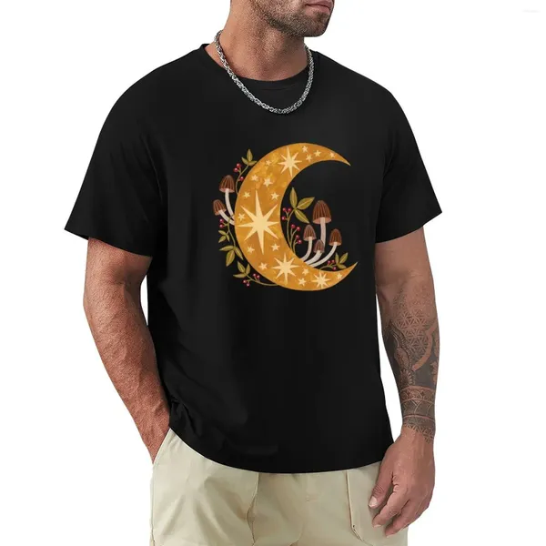 Polo da uomo T-shirt Forest Moon T-shirt grafiche Camicia con stampa animalier per ragazzi T-shirt da uomo pesante