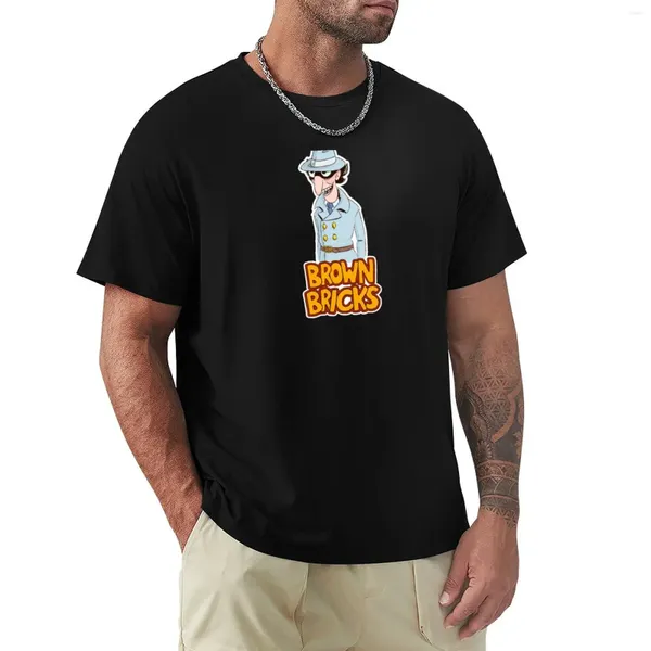 Erkek Polos Müfettiş Gadget Kahverengi Tuğlalar T-Shirt Tees Hippi Giysileri Yaz Hayvan Baskı Gömlek Erkekler İçin Erkekler Vintage T Shirts