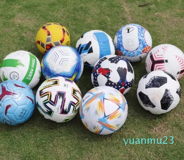 Bolas nova moda highend copa do mundo futebol personalizar logotipo tamanho oficial bola de futebol para o jogo