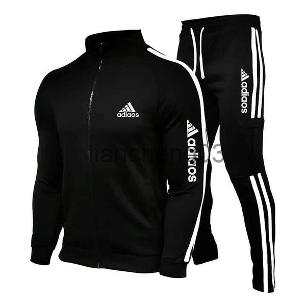 Herren-Trainingsanzüge, neue Herren-Trainingsanzüge, 2023, Herren-Sets, Sweatshirt + Jogginghose, Trainingsanzug, Reißverschluss, Stehkragen, Sportanzug, Jogging, Fitness, Herrenbekleidung, J231023