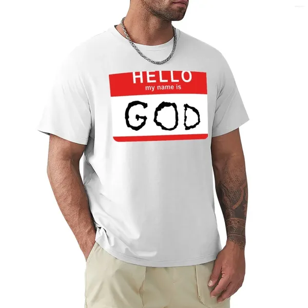 Herren-Poloshirts „Hello My Name Is GOD“ (Die Antwoord – Ugly Boy) T-Shirt für Jungen, weiße T-Shirts, kurze Herren