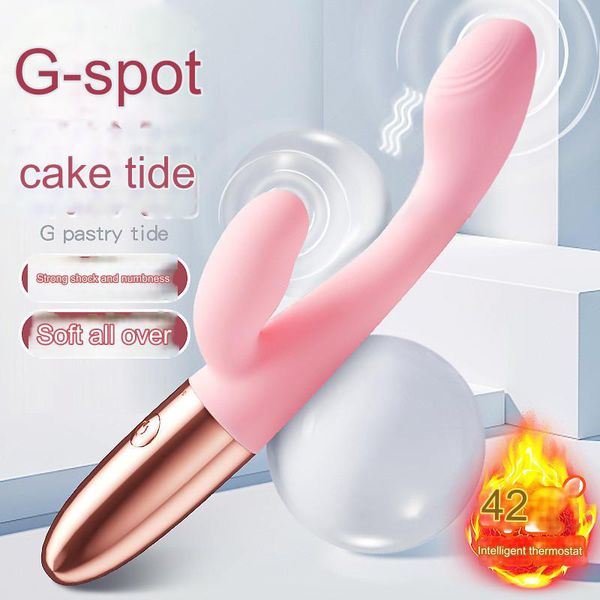 Vibrador de aquecimento de coelho para mulheres, poderoso estimulador de clitóris feminino, ponto g, recarregável, vibrador silencioso, produtos adultos, brinquedo sexual