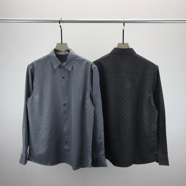 Tasarımcı Erkek İş Gömlekleri Moda Lüks Rahat Gömlekler Klasik Ceket Uzun Kollu Parti Erkek Kıdemli Beyaz Siyah Giysiler Top Bahar ve Sonbahar Asya Boyut ZPM-XXXL 06