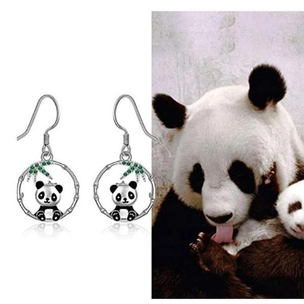 Baumelnde Ohrringe, modisch, Panda-Tropfen, niedlich, schön, Tierschmuck, Ohrring für Mädchen und Frauen, täglich tragbare Accessoires, Weihnachtsgeschenke
