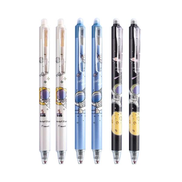 Пресс-стираемая ручка, оптовая продажа, нейтральная ручка 0,5 мм для учащихся начальной школы, горячая стираемая головка ST, синяя ручка, легко растирается, кристально-синяя