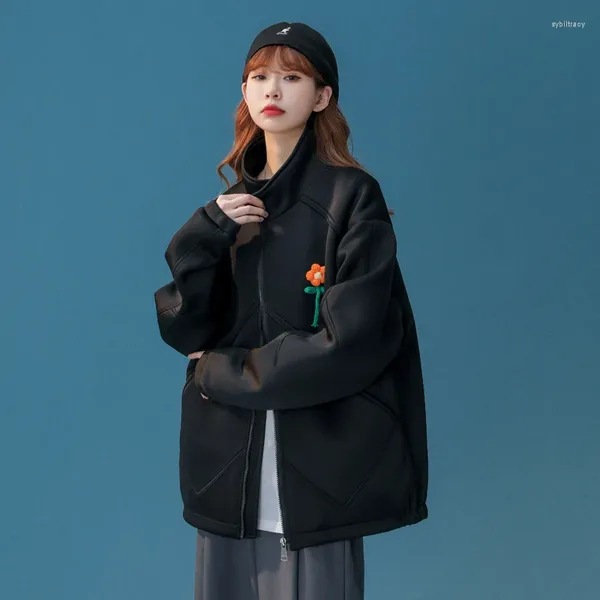 Kadın Hoodies Sıradan İş Giysileri Giyim Sokak Koreli Şık Beyzbol Hoodshirts Kız Ceketleri Dış Giyim JP791