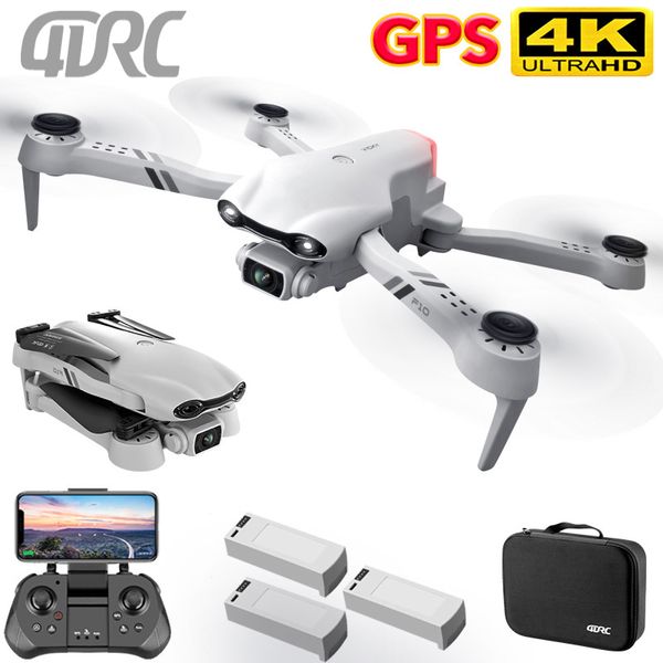 4DRC 4K Mini Drones HD Câmera Dupla Inteligente Uav GPS 5G WIFI Grande Angular FPV Transmissão em Tempo Real Distância RC 2km Drone Profissional de Longo Alcance Vtol Dron Wireless