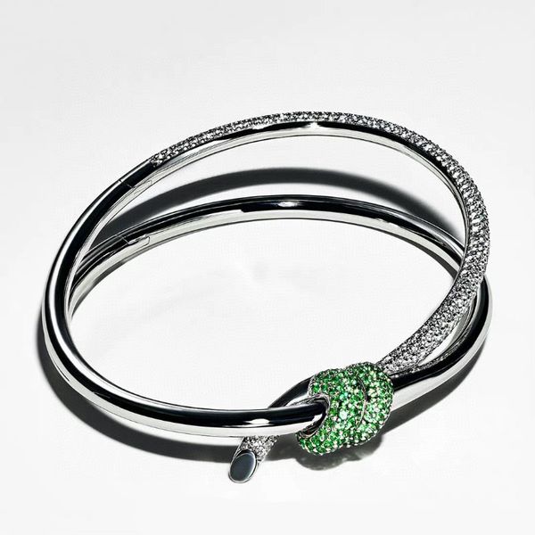 Hochwertiger Dupe-Marken-Strass-Knoten-Armreif für Damen-Charme-Armbänder, heißer Verkaufsschmuck