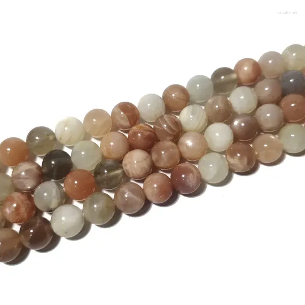 Pedras preciosas soltas mistura natural sunstone moonstone labradorite contas de pedra redonda para fazer jóias diy pulseira acessórios artesanais