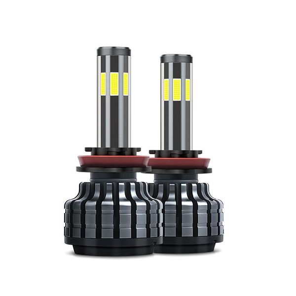 Faróis de LED para carro 6 lados luz brilho de 360 graus farol automático branco azul pálido luzes amarelas Bulds H1 H3 H7 H11 H9 H27 Super brilho ZZ