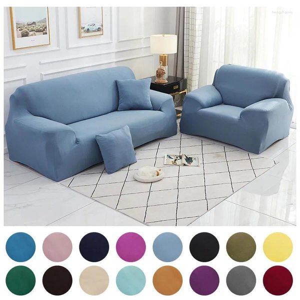 Capas para cadeiras à prova d'água 1/2/3/4 lugares em forma de L para sofá capa sólida ajustável para móveis de sala de estar