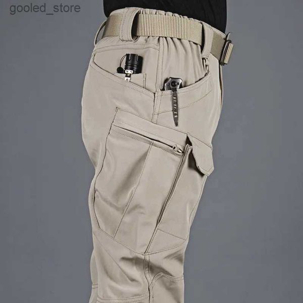 Pantaloni da uomo Pantaloni tattici da uomo Tasca multipla Elasticità Pantaloni tattici militari 2023 Nuovi uomini Pantaloni cargo militari impermeabili all'aperto slim Q231023