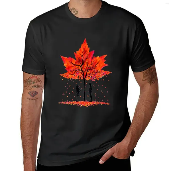 Polo da uomo Love Under The Maple Tree T-shirt Abbigliamento uomo Magliette taglie forti T-shirt grafiche Abbigliamento uomo