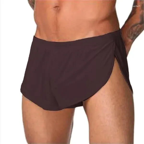 Cuecas gay cuecas homens sexy homens boxer shorts gelo seda lounge troncos casa sleepwear