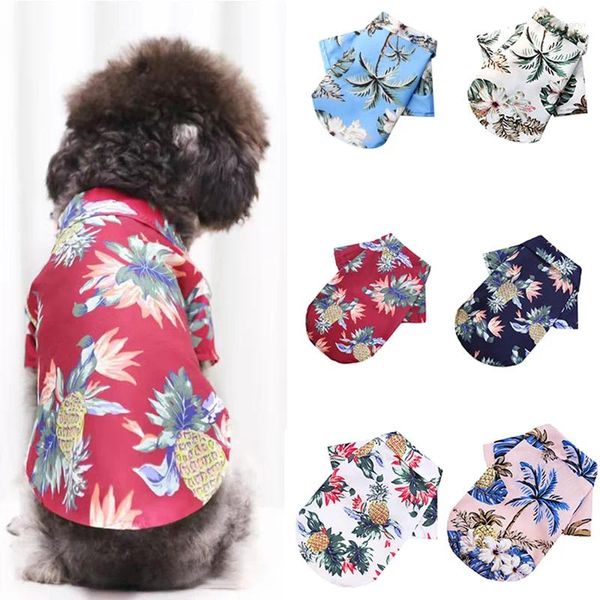 Hundebekleidung, Sommerkleidung für Welpen, hawaiianischer Strandstil, T-Shirt, dünne, coole Overalls für kleine Hunde, Katzenweste, Chihuahua, Yorkies, Pudel