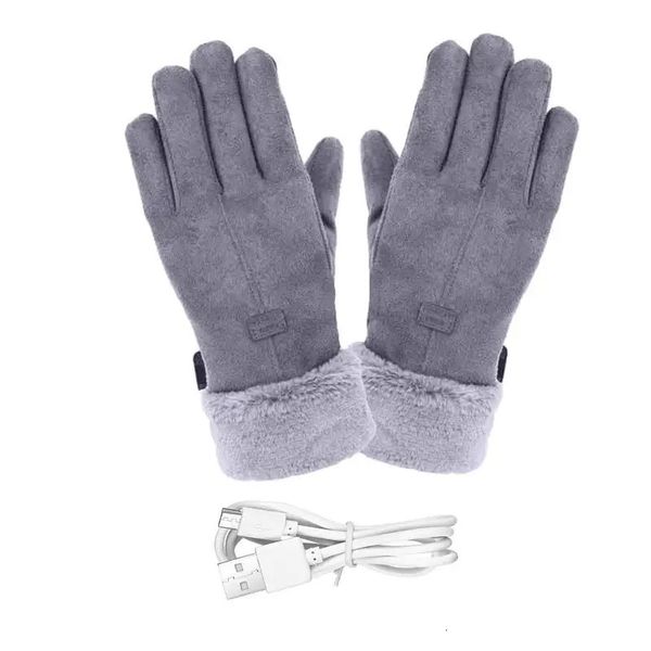 Sporthandschoenen USB thermische handschoenen elektrische verwarming batterijhandschoenen herbruikbare winter thermische lichtgewicht fietshandschoenen hardlopen en klimmen 231023