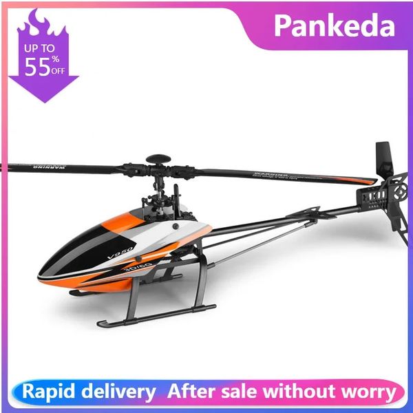Aeronaves elétricas XK V950 RC Helicóptero 3D 6G Controle remoto Toys Presente para meninos estáveis e duráveis Modelo Plaro de escova sem pincel Toy 231021
