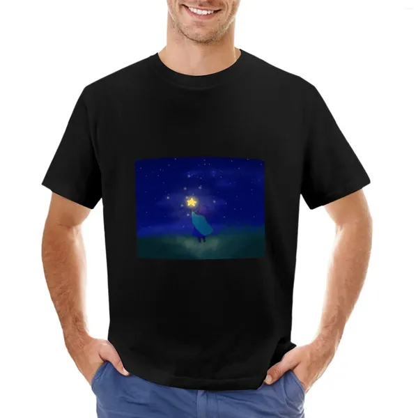 Erkek Polos Little Star T-Shirt Büyük boy tişörtlü adam kısa kollu erkekler