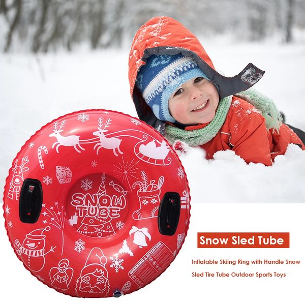 Rodeln PVC Aufblasbare Ski Ring Schwebte Schnee Schlitten Reifen Rohr Ski Kreis Winter Outdoor Sport Spielzeug Liefert für Kinder Kinder erwachsene 231023