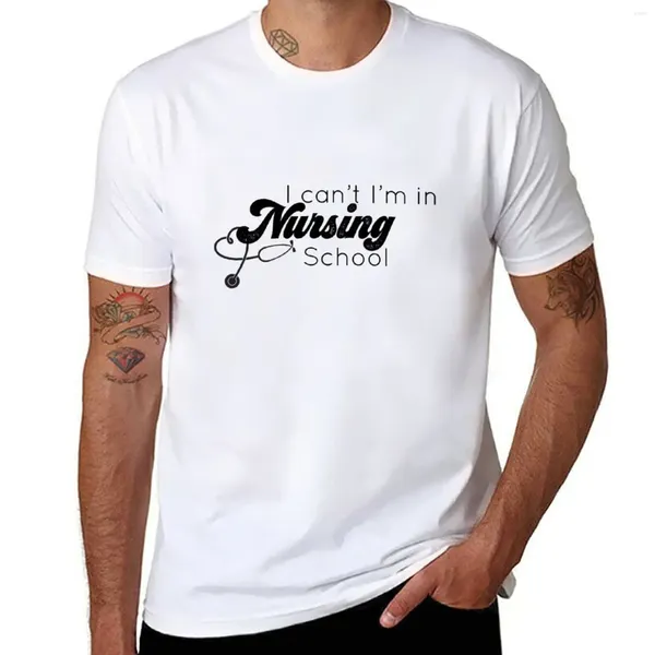 Мужские поло, футболка «Я в школе медсестер», винтажная футболка, рубашки большого размера для мужчин