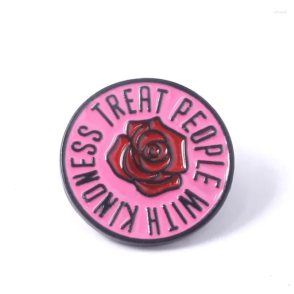 Broches diversão criativo broche metálico rosa rosa homens mulheres jóias presente mochila acessórios de roupas