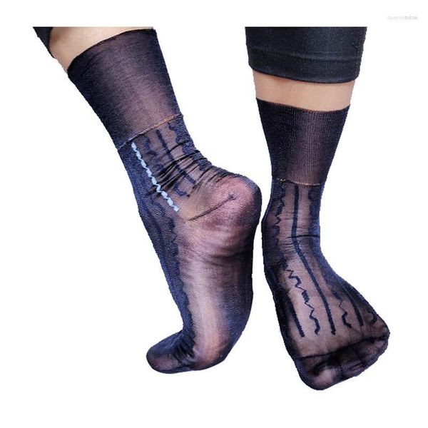 Herrensocken für Herren, PEAJOA Marke, sexy, transparent, weich, für Herren, Nylon, Seide, dünn, Herren-Kleid, Anzüge, formelle Qualität