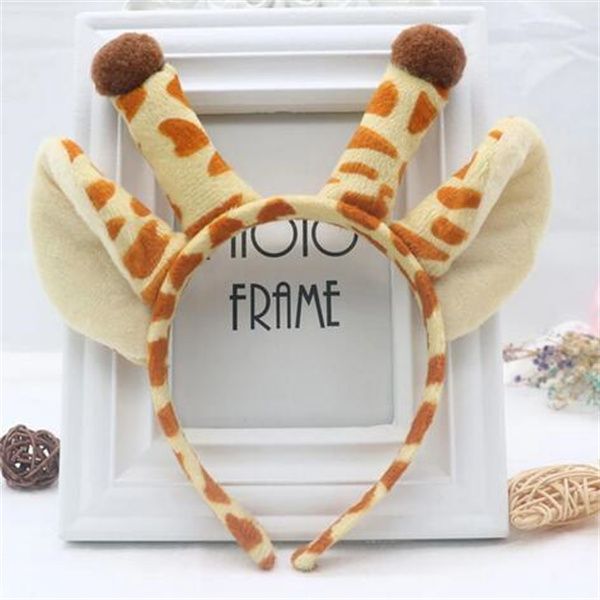 Cartoon Schöne Flauschige Plüsch Giraffe Ohren Stirnband Weibliche Cosplay Requisiten Haar Hoop für Weihnachten Haarband Frauen Haar Zubehör GC2409