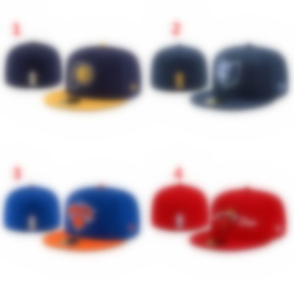 НОВИНКА Мужская дизайнерская модная баскетбольная команда Классические приталенные цветные кепки с плоским козырьком Полноразмерные закрытые кепки Бейсбольные спортивные кепки размера 7-8 для баскетбольной команды N-5