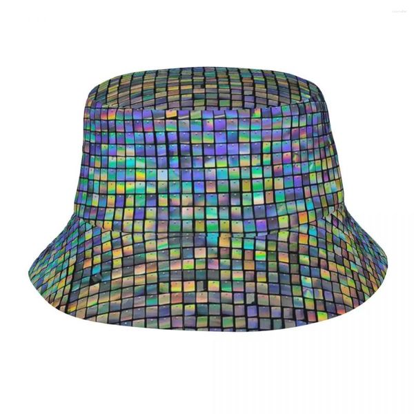 Береты, модные блестящие шляпы-ведра с блестками и бриллиантами, унисекс, упаковочная кепка для рыбалки на открытом воздухе, пляжная шляпа