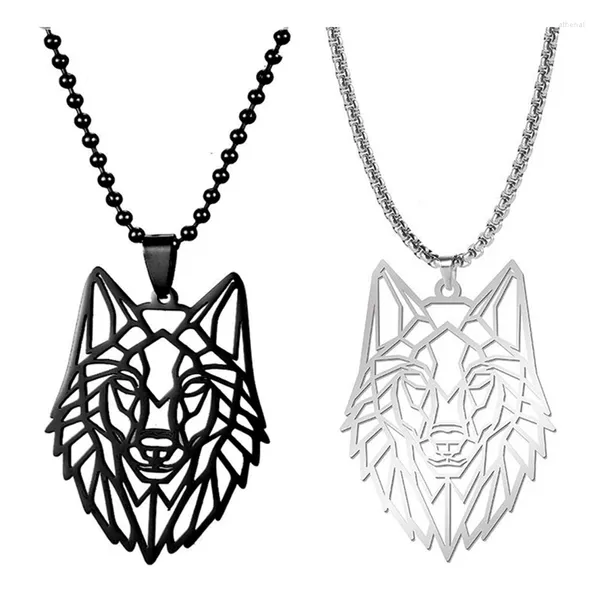 Anhänger Halsketten Meine Form Wolf Tier Halskette Wald Tiere Männer Hohl Ausgeschnitten Schmuck Geschenk Für Frauen