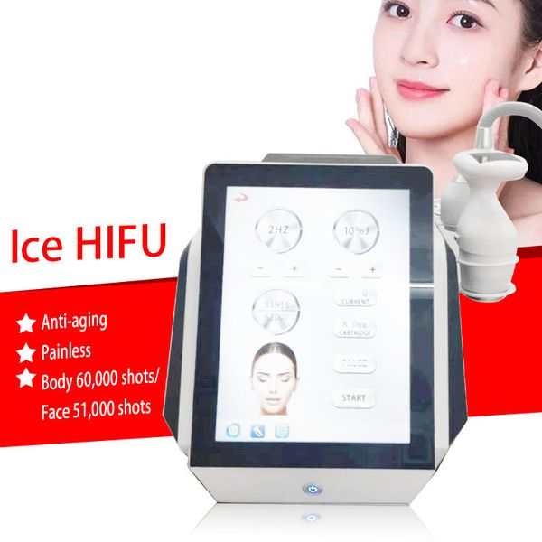 Novo design anti-rugas gelo hi-fu congelado máquina de ultrassom 5d gelo hifu dispositivo de beleza pessoal sistema de resfriamento de cuidados de saúde