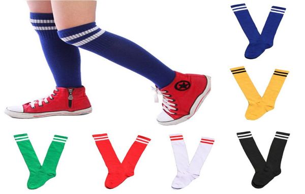 Neue Kinder Kniehohe Socken Baumwolle Lange Student Schule Socken Mädchen Jungen Fußball Gestreiften 2 Retro Old School Sport Socken fußball Hockey4244659