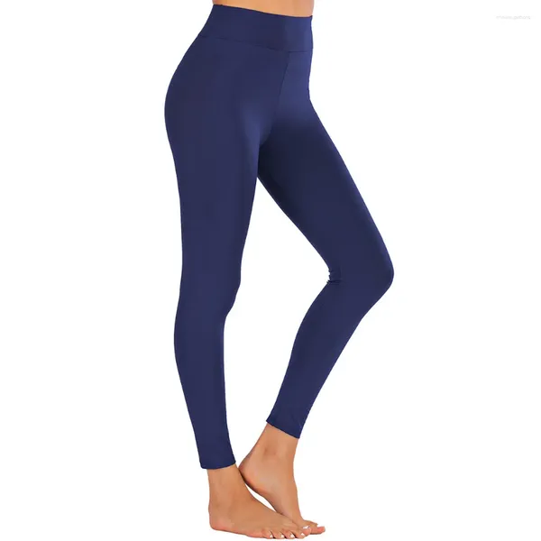 Abiti da yoga Pantaloni solidi alla moda Sport a vita alta per le donne Leggings alla caviglia Sport Fitness Taglie forti Spodnie Damskie