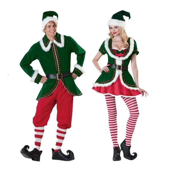 Costume cosplay di Natale Costume cosplay da donna di design Abito da ballo di grandi dimensioni Abito da ballo di Natale Abito da spettacolo Abito da coppia uniforme Abito da Babbo Natale