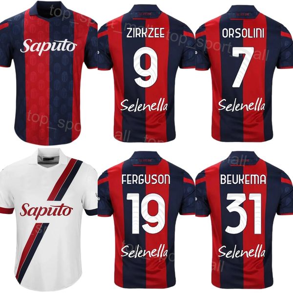 23 24 Club Soccer Bologna Jersey 7 ОРСОЛИНИ 9 ЦИРКЗЕ 19 ФЕРГЮСОН 31 БЕКЕМА 28 СКОРУПСКИ 20 ЭБИСХЕР 11 НДОЙЕ 17 ЭЛЬ АЗЗУЗИ ЛУКУМИ КРИСТИАНСЕН Комплекты футбольных футболок