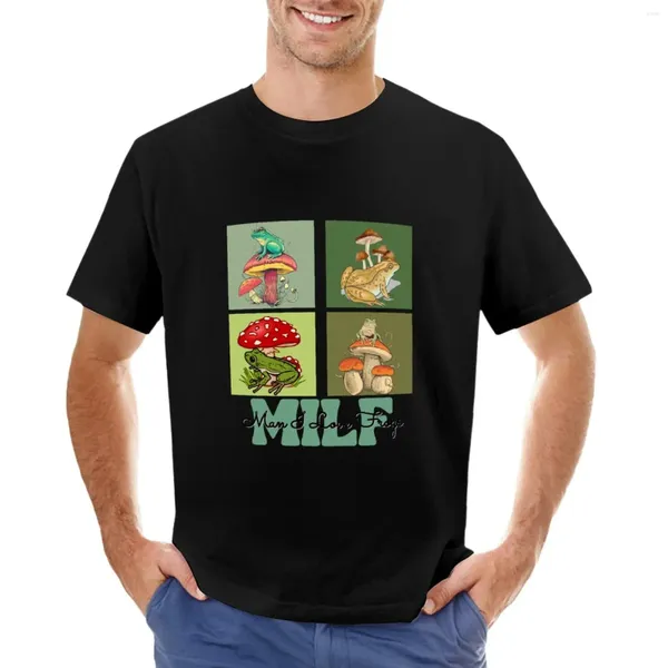 Polo da uomo Adorabile uomo I Love Frog Design con quattro rane in quadrati colorati alla moda T-shirt estiva Top T-shirt grafiche da uomo grandi e alte