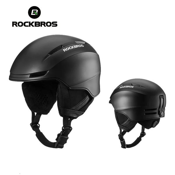 Capacetes de ciclismo Rockbros Capacete de esqui integralmente moldado esqui esportes segurança r mtb estrada snowmobile proteção acessórios 231023