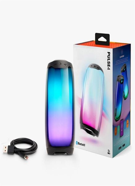 Marca Pulse 4 Mini altoparlante portatile Bluetooth Impermeabile Illuminazione colorata Altoparlanti wireless Suono stereo con buona qualità Piccolo 5114676