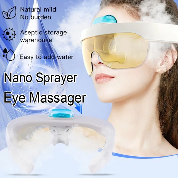Göz masajı gözleri nano püskürtücü elektrikli masaj aleti nemlendirme buhar gözlükleri kabartma yorgunluğu nemlendirici güzellik cihazları 231023